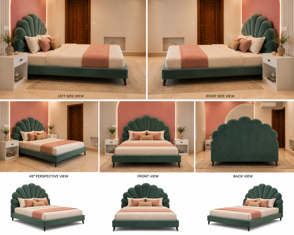 Wood soul Royale Petal Bed