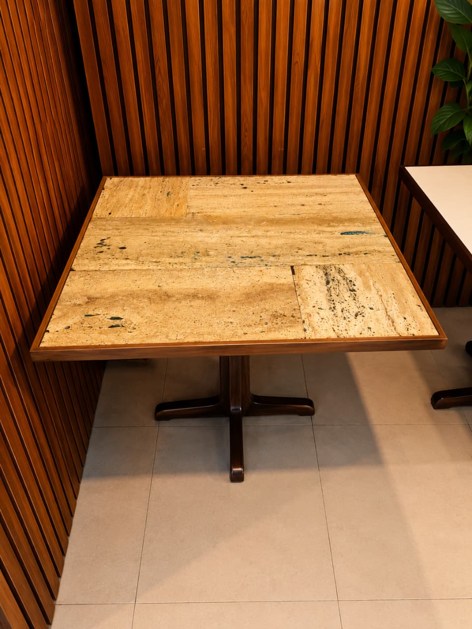 3'x3' Travertine tabletop
